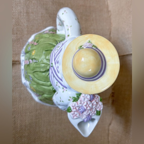 Dept 56 Storybook Collection Mary Quite Contrary Ceramic Teapot Cottage Core - Picture 5 of 12
